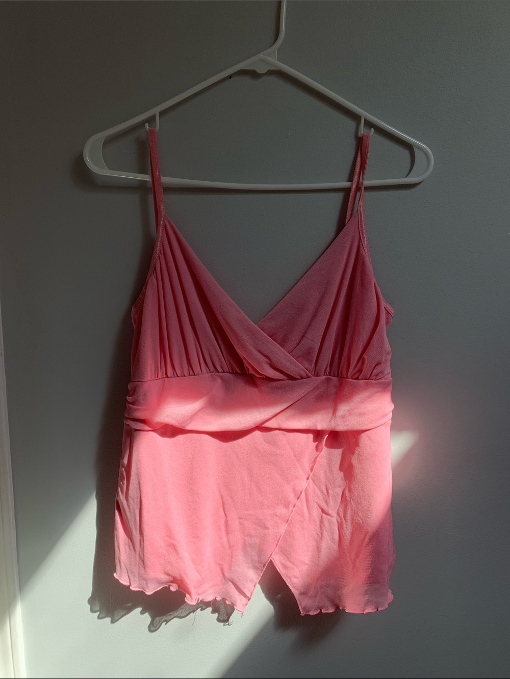 Y2K Vintage Pelican Cove Pink Surplice Camisole Babydoll Top